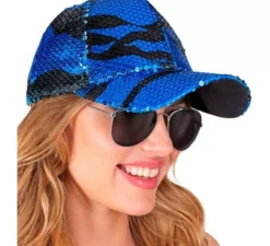 Cappellino Blue Waves con paillettes