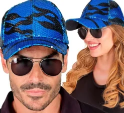 Cappellino Blue Waves con paillettes