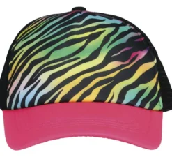 Cappellino con motivo zebrato
