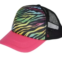 Cappellino con motivo zebrato