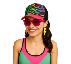 Cappellino con motivo zebrato
