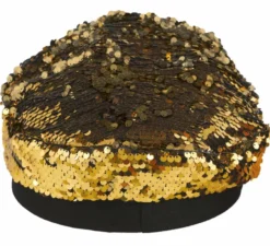 Cappellino con paillettes con visiera in vari colori