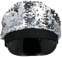Cappellino con paillettes con visiera in vari colori