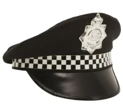 Cappellino della polizia patrolman con distintivo
