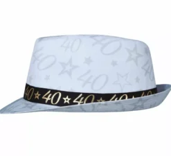 Cappellino Gangster Bianco 40 Anni