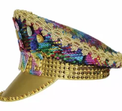 Cappellino Golden Love Police con strass per adulto
