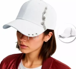 Cappellino punk con visiera e catene in vari colori