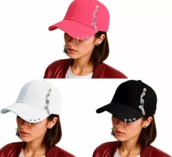 Cappellino punk con visiera e catene in vari colori