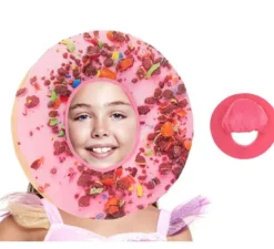 Cappello a ciambella rosa e confettini