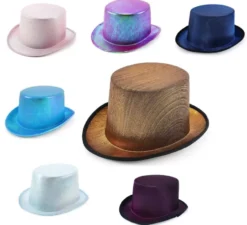 Cappello a cilindro fantasia in vari colori per adulto