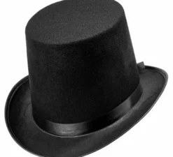 Cappello a cilindro in feltro nero