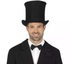 Cappello a cilindro inglese nero 21 cm adulto