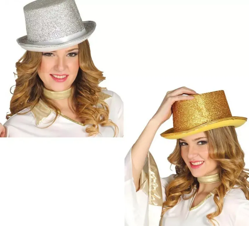 Cappello a cilindro lucido in vari colori