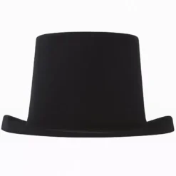 Cappello a cilindro nero floccato per bambini