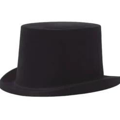 Cappello a cilindro nero floccato per bambini