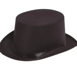 Cappello a cilindro o chistera in raso nero di alta qualità