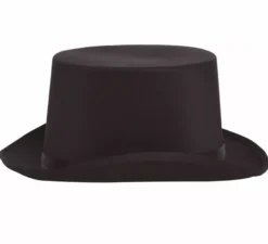Cappello a cilindro o chistera in raso nero di alta qualità