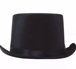 Cappello a cilindro o chistera in raso nero di alta qualità