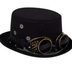 Cappello a cilindro steampunk con occhiali