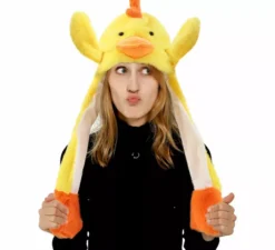 Cappello a papera con orecchie mobili e luce