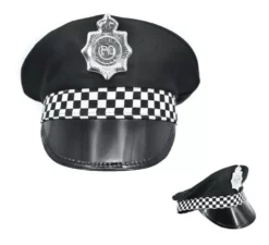 Cappello a quadri della polizia grande, 58-60 cm di circonferenza