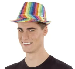 Cappello Arcobaleno di paillette con luce