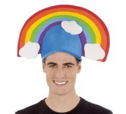 Cappello cielo, nuvole e arcobaleno
