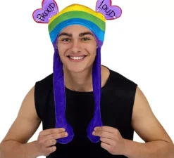 Cappello con orecchie arcobaleno con movimento