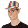 Cappello con paillette arcobaleno