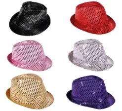 Cappello con paillettes in vari colori