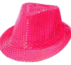 Cappello con paillettes in vari colori neon