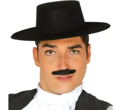 Cappello cordovan nero floccato