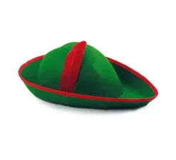 Cappello da arciere della foresta verde e rosso