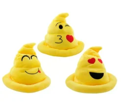 Cappello da cacca con emoticon giallo, colori assortiti