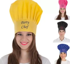 Cappello da chef per adulti in 4 colori assortiti
