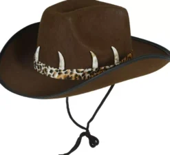 Cappello da cowboy australiano marrone per adulti