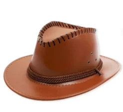 Cappello da Cowboy con Corda in vari colori di pelle per bambini