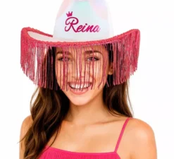 Cappello da cowboy con frange 'Queen'