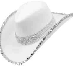 Cappello da cowboy con paillettes in vari colori