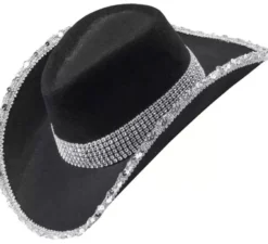 Cappello da cowboy con paillettes in vari colori