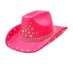 Cappello da cowboy con strass in vari colori