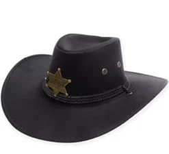 Cappello da cowboy da sceriffo in vari colori per adulto