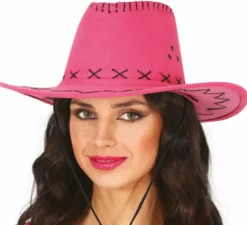 Cappello da cowboy in ecopelle in vari colori per adulto