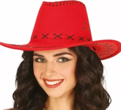 Cappello da cowboy in ecopelle in vari colori per adulto