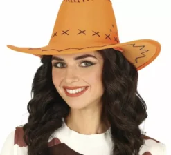 Cappello da cowboy in ecopelle in vari colori per adulto