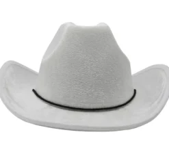 Cappello da cowboy in feltro bianco