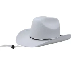 Cappello da cowboy in feltro bianco