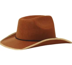 Cappello da cowboy in feltro marrone