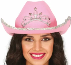 Cappello da cowboy in feltro per adulto in vari colori