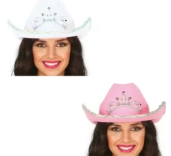 Cappello da cowboy in feltro per adulto in vari colori